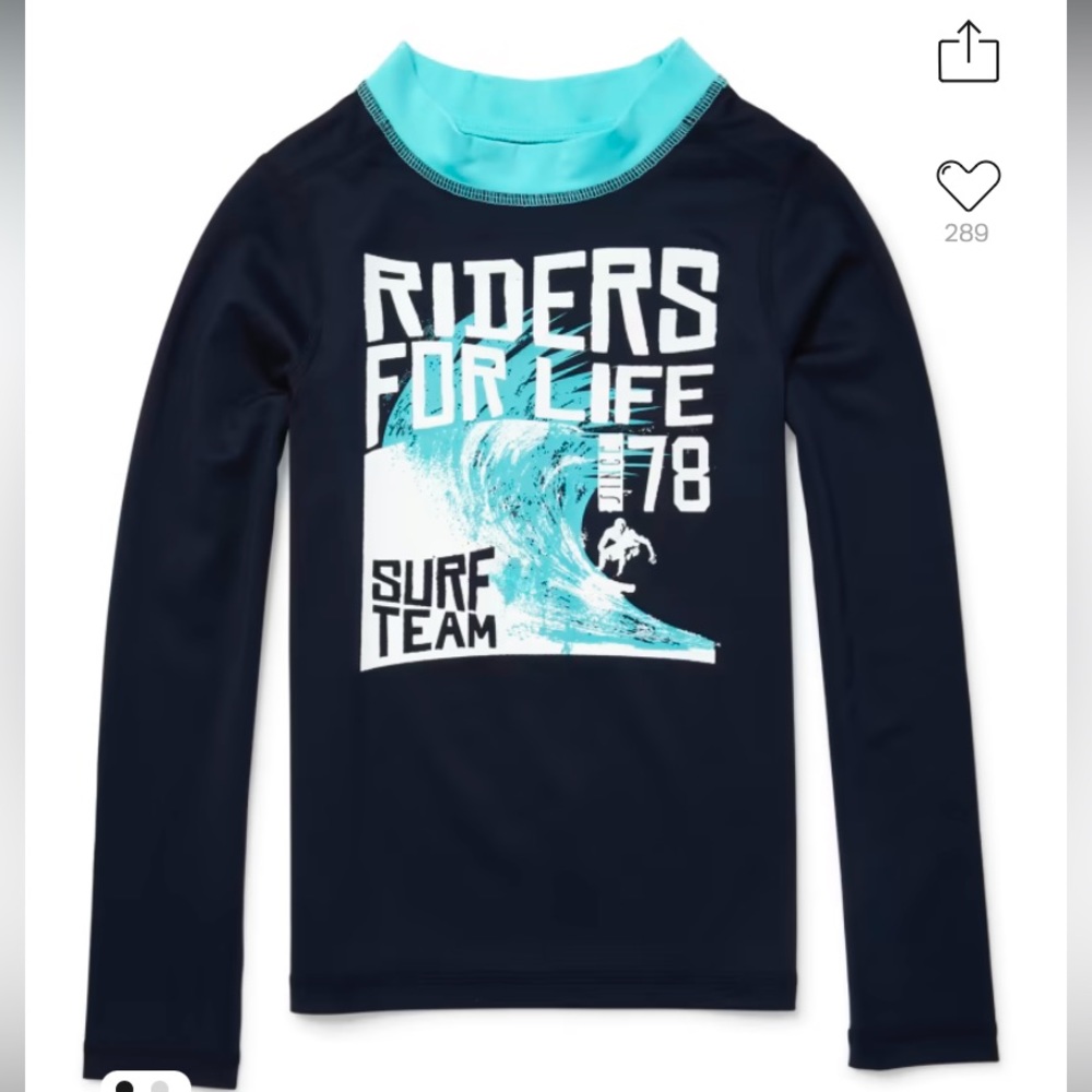 Children’s place-Boys 'Riders For Life' Graphic Rashguard - Tidal-size-M 7/8